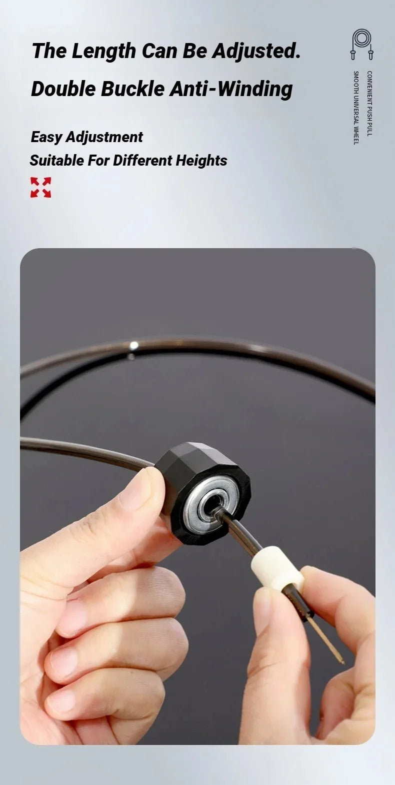 The New Jump Rope Steel Wire Skipping Exercise Adjustable Jumping Fitness Workout Training Home Sport Equipment Tangle-Free