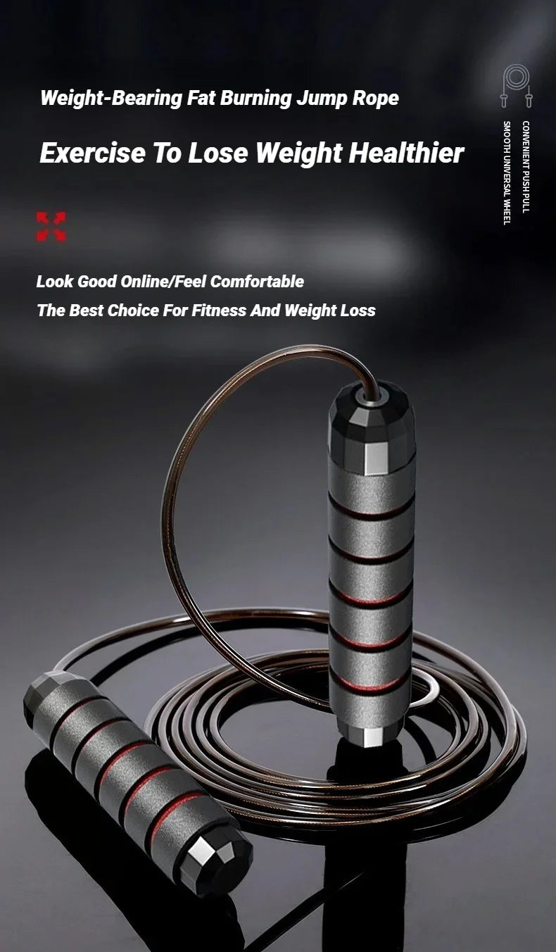 The New Jump Rope Steel Wire Skipping Exercise Adjustable Jumping Fitness Workout Training Home Sport Equipment Tangle-Free