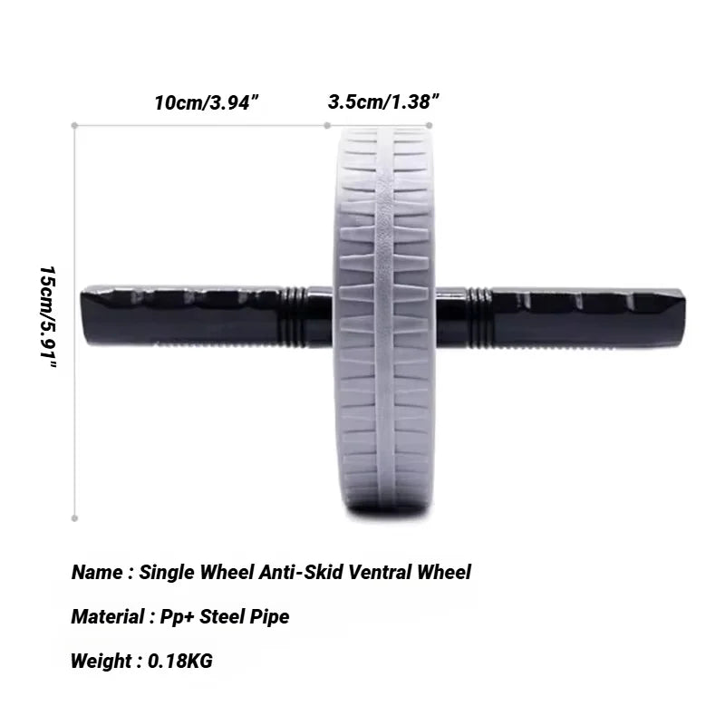 Silent Abdominal Wheel Roller – Non-Slip, 130kg Load Bearing